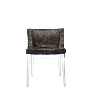 Kartell Mademoiselle Kravitz armchair faux-fur snake printed fabric with transparent structure - Buy now on ShopDecor - Discover the best products by KARTELL design